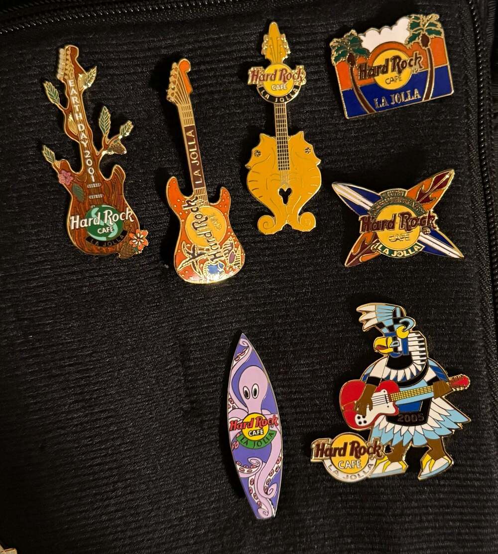 Hard Rock Cafe La Jolla Collector Pins Assortment - Lot of 7
